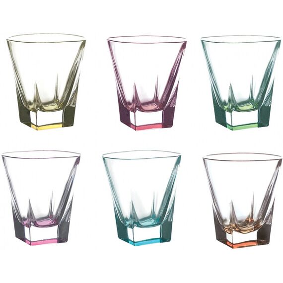 Набор из 6-ти стопок для водки RCR Fusion Color 60 мл, D60 мм, H60 мм, хрустальное стекло, Италия