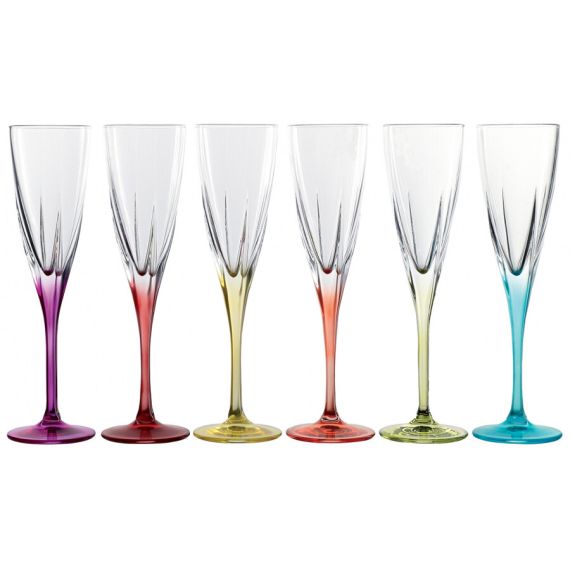 Фужер для шампанского RCR Fusion Color 170 мл, D68 мм, H235 мм, хрустальное стекло, Италия, изображение 2