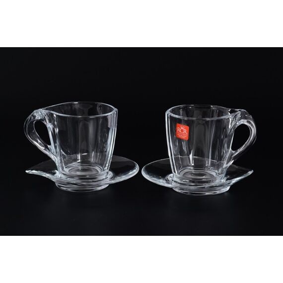 Набор из 6-ти кофейных пар RCR Happy 102 мл, H66 мм, хрустальное стекло, Италия, изображение 4