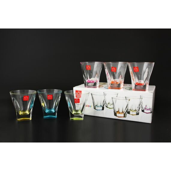 Набор из 6-ти стаканов для виски RCR Fusion Color 270 мл, D93 мм, H99 мм, хрустальное стекло, Италия, изображение 2