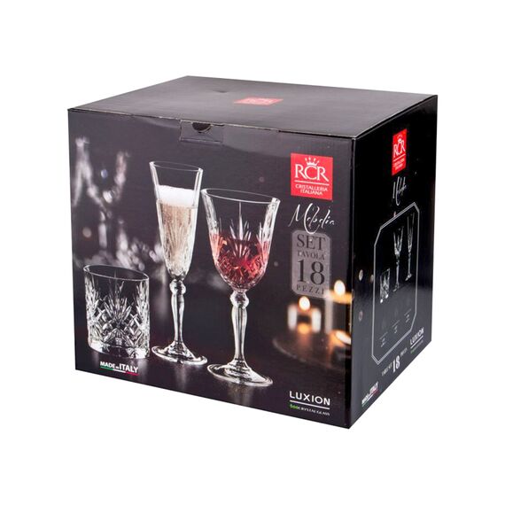 Набор из 18-ти фужеров RCR Melodia 270, 160, 340 мл, хрустальное стекло, Италия, изображение 2