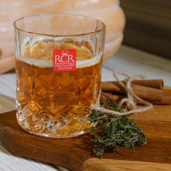 Набор из 7-ми предметов для виски RCR Opera: штоф 750 мл, 6 стаканов 210 мл, хрустальное стекло, Италия, изображение 12