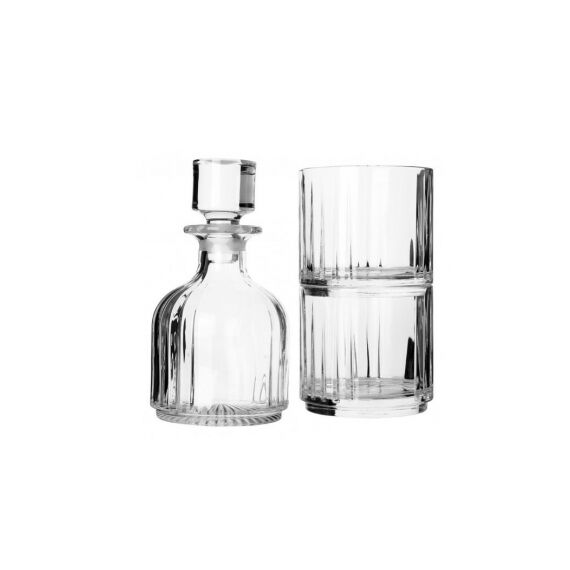 Набор из 3-х предметов для виски RCR Combo: Штоф 350 мл и 2 стакана 370 мл, Италия, изображение 2