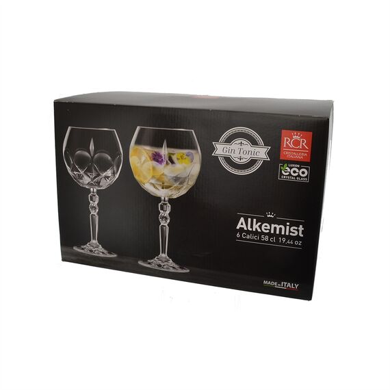 Набор из 6-ти бокалов для вина RCR Alkemist 500 мл, хрустальное стекло, Италия, изображение 3