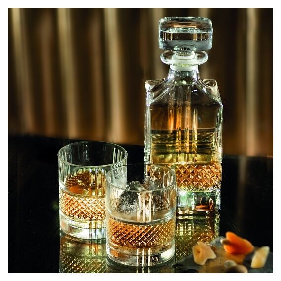 Набор из 7-ми предметов для виски RCR Brillante: Декантер 850 мл, H189 мм и 6 стаканов 340 мл, H94 мм, хрустальное стекло, Италия, изображение 3