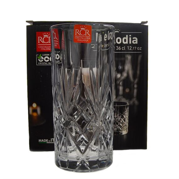 Набор из 2-х стаканов для воды RCR Melodia 360 мл, хрустальное стекло, Италия, изображение 3