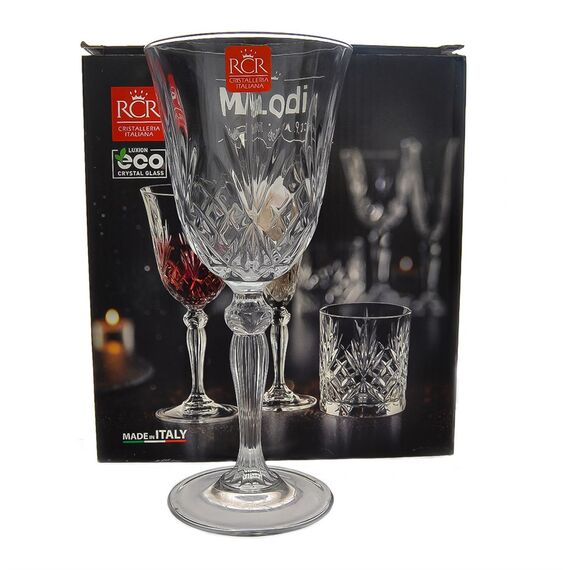 Набор из 2-х бокал для вина RCR Melodia 270 мл, хрустальное стекло, Италия, изображение 3