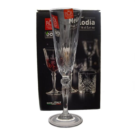 Набор из 2-х бокалов для шампанского RCR Melodia 160 мл, хрустальное стекло, Италия, изображение 3
