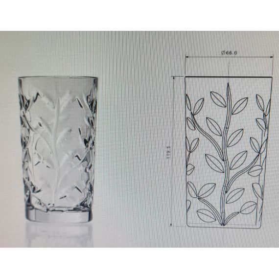 Набор из 2-х стаканов RCR Style Laurus 250 мл, хрустальное стекло, Италия