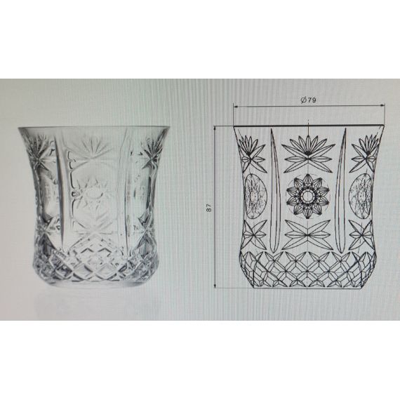 Набор из 2-х стаканов RCR Impero 220 мл, хрустальное стекло, Италия