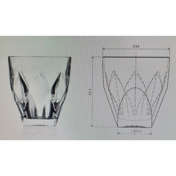 Набор из 2-х стаканов RCR Ninphea Antea 260 мл, хрустальное стекло, Италия