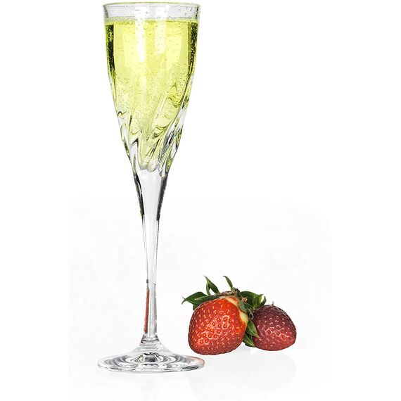 Набор из 6-ти фужеров для шампанского RCR Trix 130 мл, D68 мм, H227 мм, хрустальное стекло, Италия, изображение 2