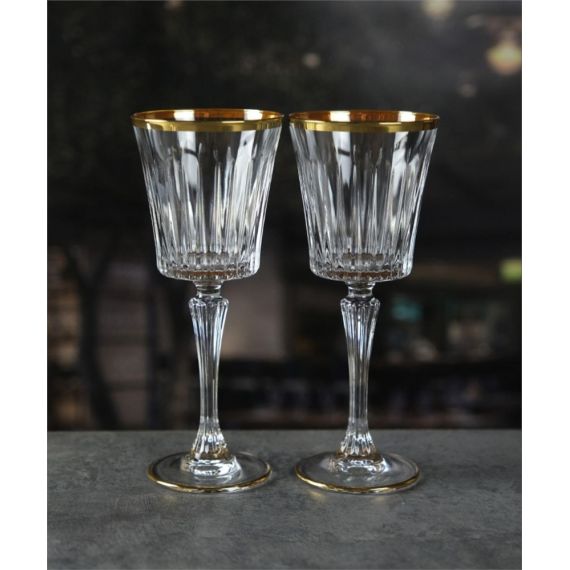 Набор из 2-х бокалов для вина RCR Timeless 230 мл, золото, Италия