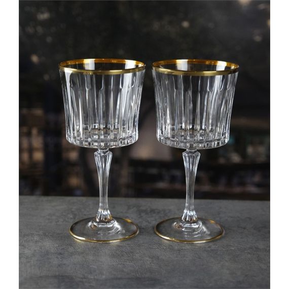 Набор из 2-х бокалов для напитков RCR Timeless 500 мл, золото, Италия