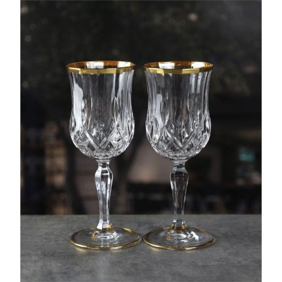 Набор из 2-х фужеров для вина RCR Opera 230 мл, золото, Италия
