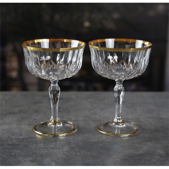 Набор из 2-х креманок RCR Opera Style 240 мл, золото, Италия