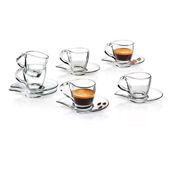 Набор из 6-ти кофейных пар RCR Happy 102 мл, H66 мм, хрустальное стекло, Италия, изображение 5