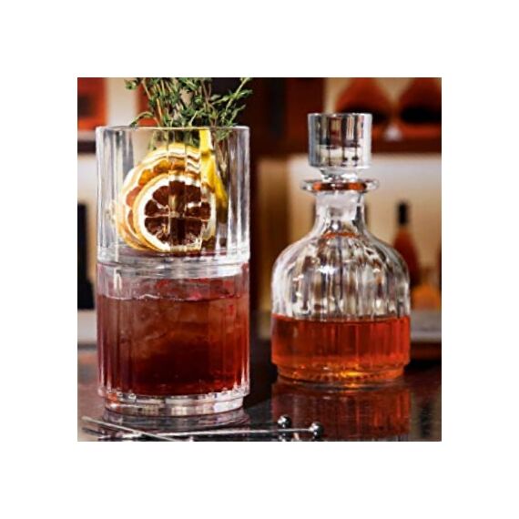 Набор из 3-х предметов для виски RCR Combo: Штоф 350 мл и 2 стакана 370 мл, Италия, изображение 8