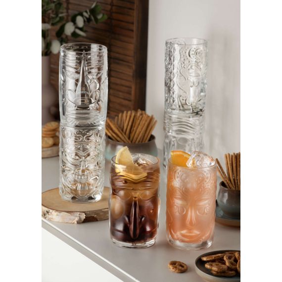 Набор из 4-х стаканов RCR Tiki "Pulcinella", хрустальное стекло, Италия, изображение 3
