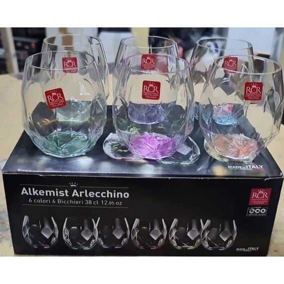 Набор из 6-ти стаканов для виски ассорти RCR Luxion Alkemist 330 мл, хрустальное стекло, Италия, изображение 2
