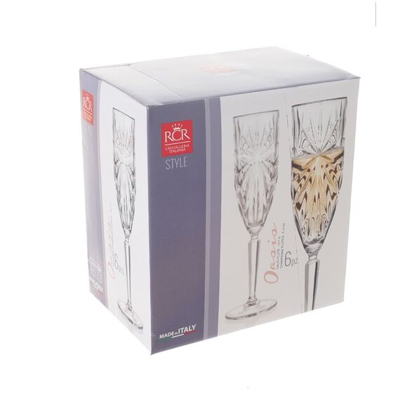 Набор из 6-ти фужеров RCR Oasis 160 мл, хрустальное стекло, Италия, изображение 4