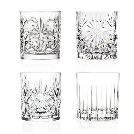 Набор из 4-х стаканов для виски RCR set Mixology 340 мл, хрустальное стекло, Италия, изображение 2