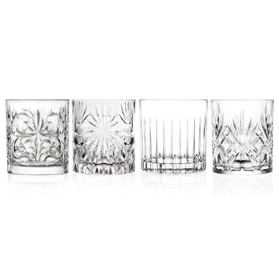 Набор из 4-х стаканов для виски RCR set Mixology 340 мл, хрустальное стекло, Италия