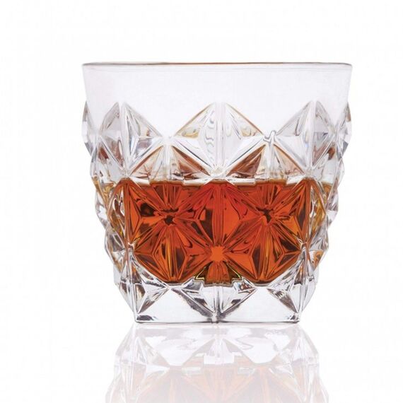 Набор из 7-ми предметов для виски RCR Enigma: Штоф 860 мл, H174 мм, и 6 стаканов 370 мл, H91 мм, хрустальное стекло, Италия, изображение 4