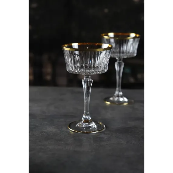 Набор из 2-х креманок для шампанского RCR Timeless CHAMPAGNE 260 мл, золото, Италия, изображение 3